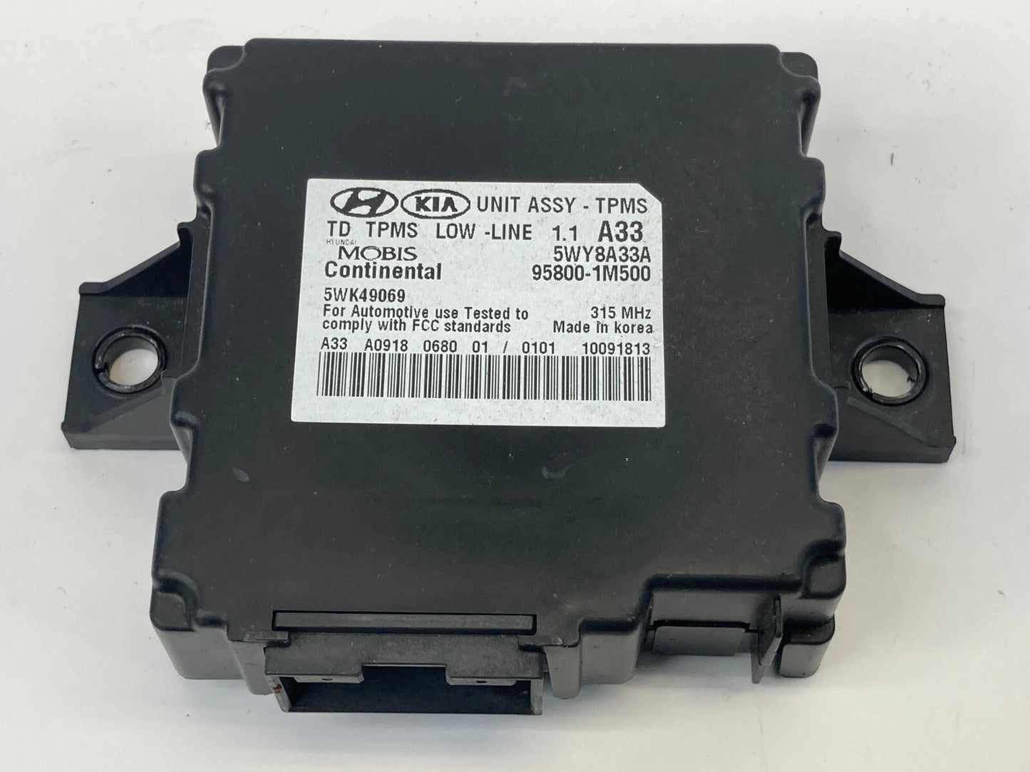 2010-2013 KIA FORTE AT TPMS TIRE PRESSURE CONTROL MODULE UNIT 95800-1M500 OEM