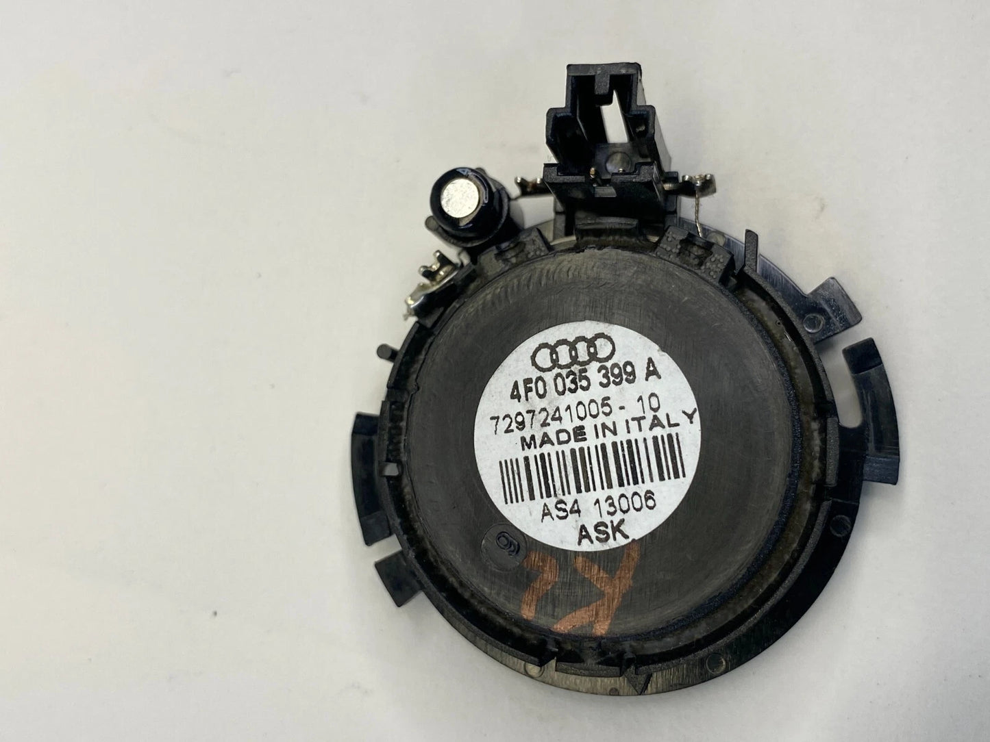 2006-2011 AUDI A6 SEDAN REAR LEFT BACK DRIVER DOOR SPEAKER TWEETER 4F0-035-399-A