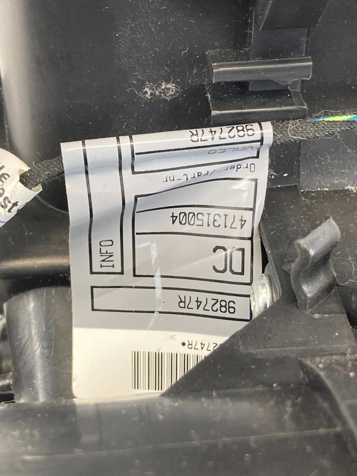 2006-2011 MERCEDES-BENZ ML350 REAR AC HEATER BLOWER MOTOR HOUSING 982748L OEM