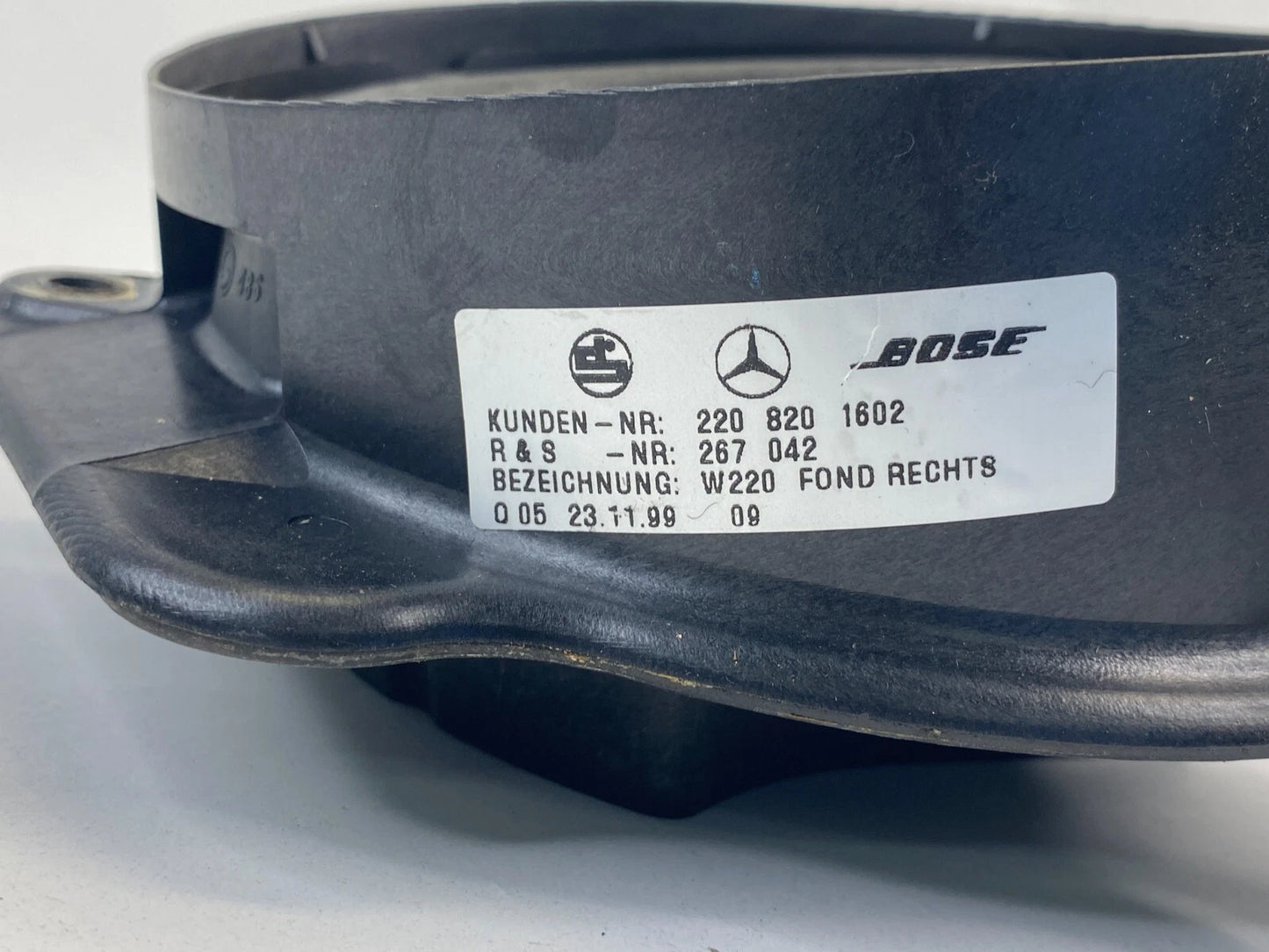 2000-2006 MERCEDES-BENZ S500 REAR RIGHT DOOR AUDIO SYSTEM SPEAKER 2208201602 OEM