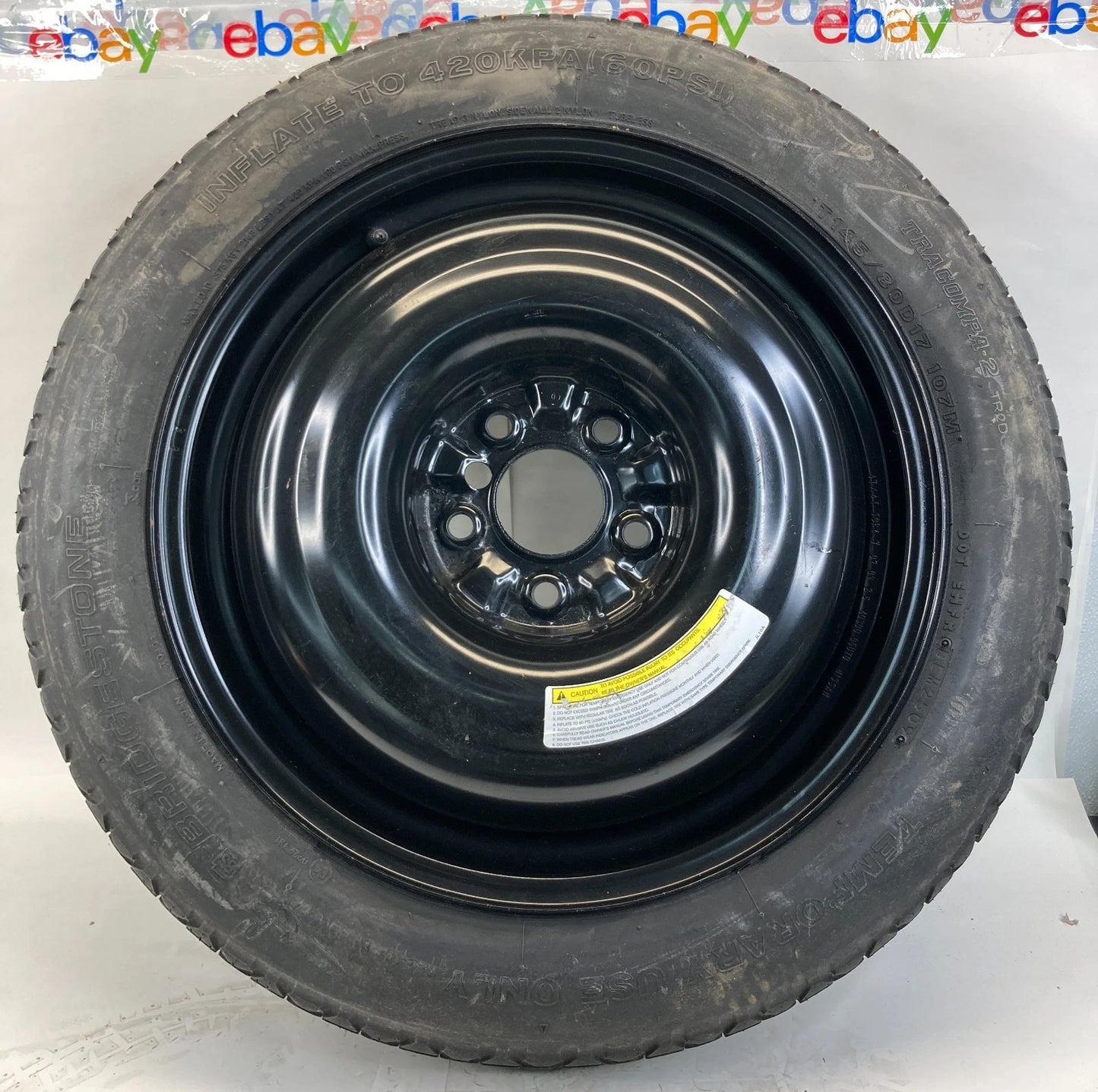 2008 2009 INFINITI G37 EMERGENCY SPARE TIRE WHEEL COMPACT DONUT T145/80D17 107M