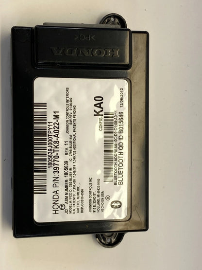 2011-2013 HONDA ODYSSEY BLUETOOTH COMMUNICATION CONTROL MODULE 39770-TK8-A02 OEM