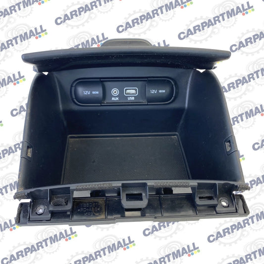 16 17 18 KIA SORENTO CENTER CONSOLE STORAGE CUBBY TRAY CHARGERS AUX & USB OEM