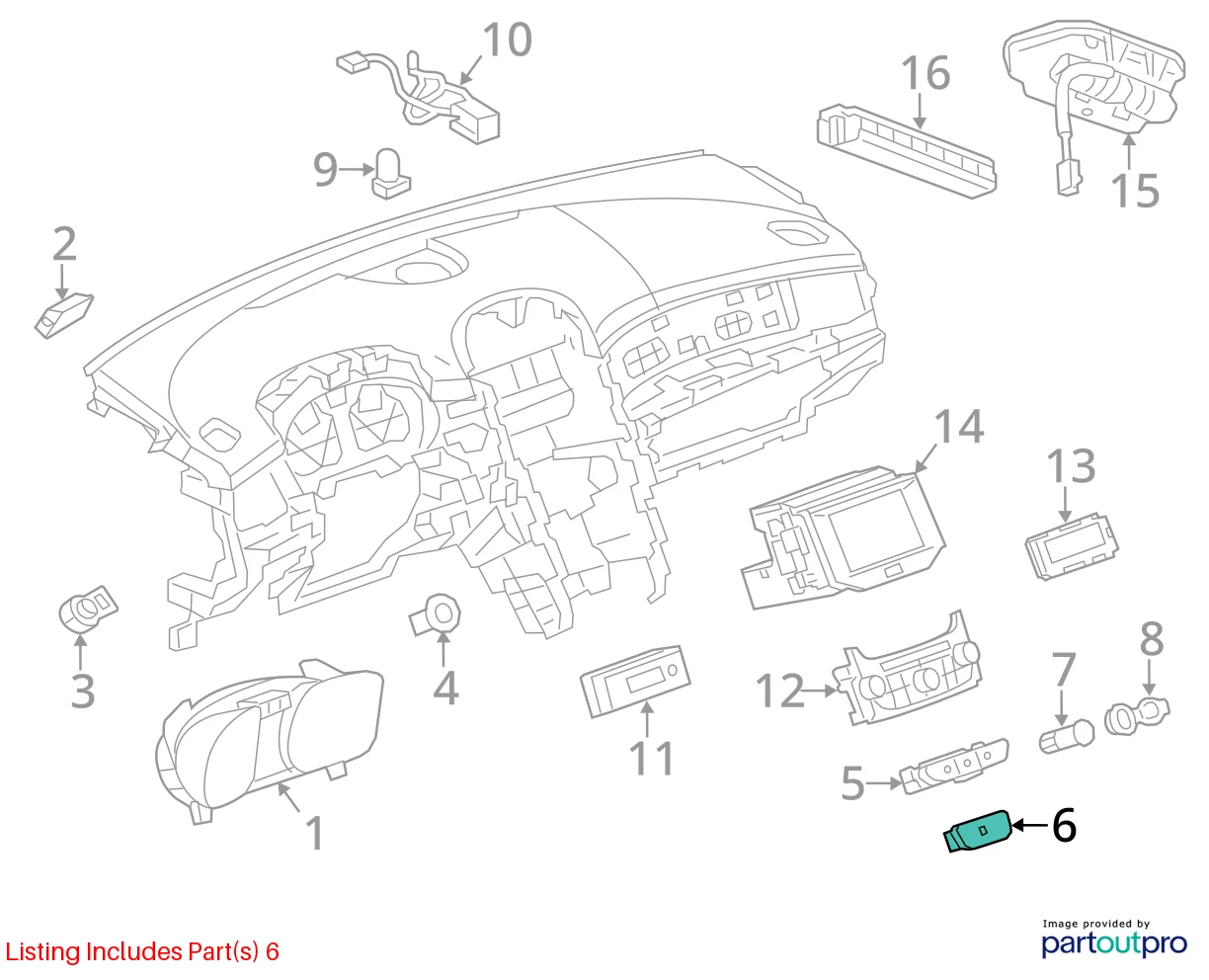 2014 2015 CHEVROLET MALIBU DASH OFF TRACTION SWITCH BUTTON CONTROL 23191939 OEM