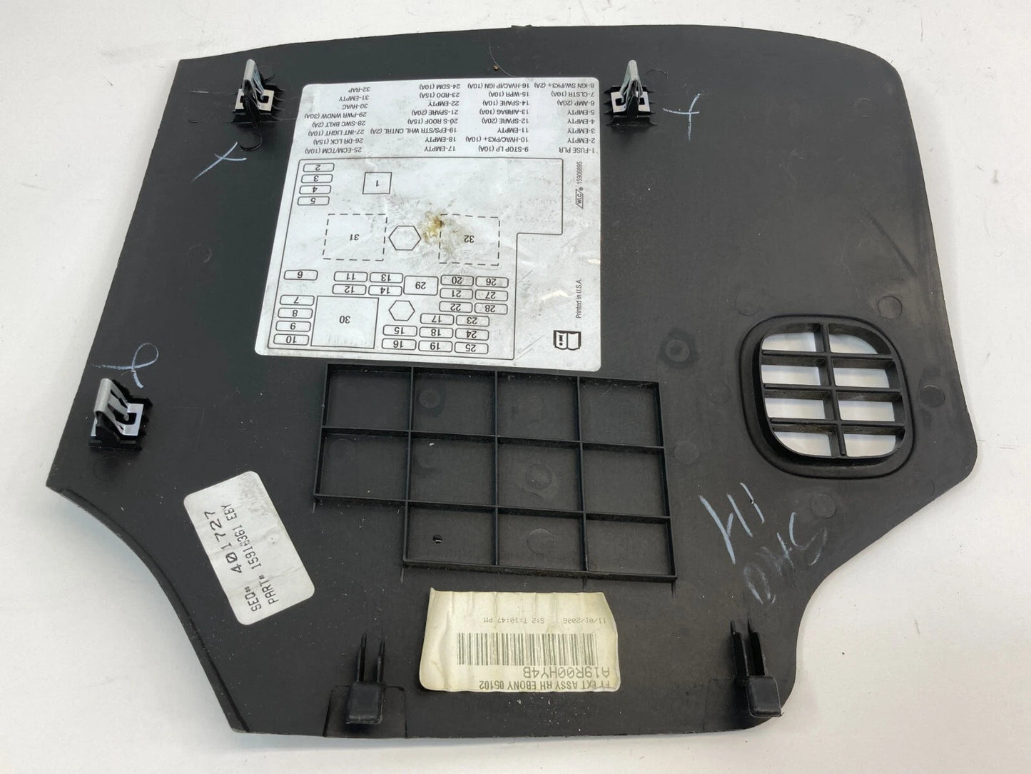 2006-2008 CHEVROLET COBALT COUPE FRONT RIGHT CONSOLE PANEL EXTENSION 15916361
