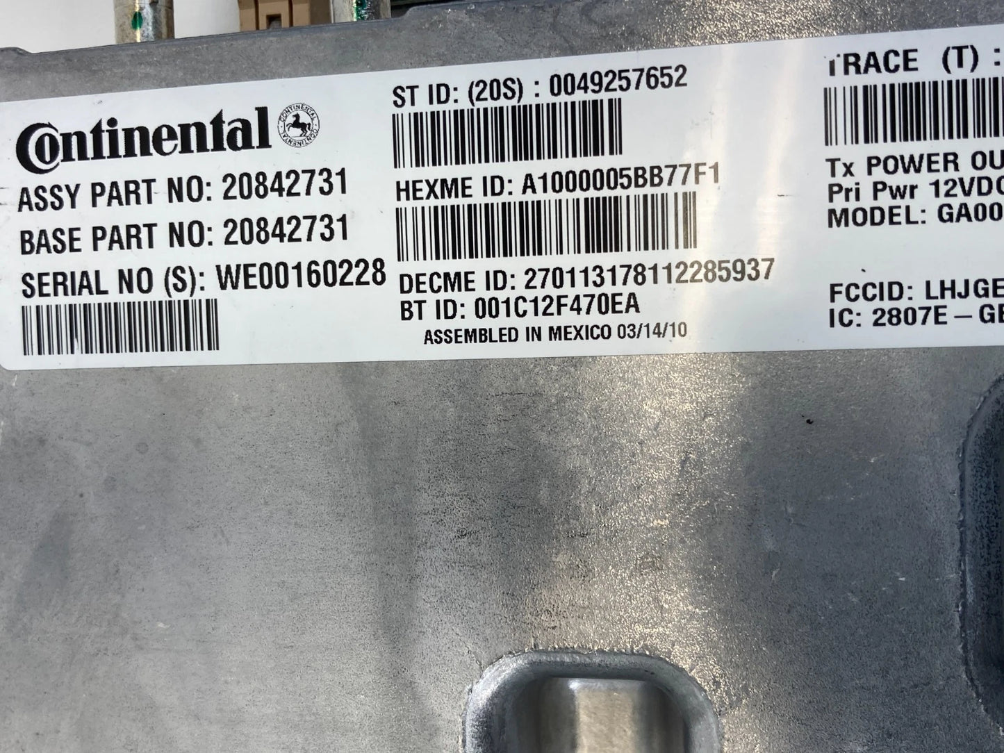 2011 BUICK REGAL ONSTAR BLUETOOTH TRANSCEIVER INTERFACE MODULE UNIT OEM 20842731