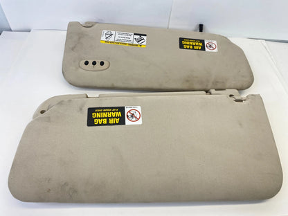 2003-2006 LINCOLN NAVIGATOR DUAL SUN VISOR PAIR SET LH RH TAN BEIGE OEM FACTORY