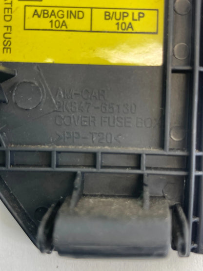 10 11 12 13 KIA SOUL DASH FUSE RELAY BOX COVER CAP LID TRIM 2K847-65130 OEM