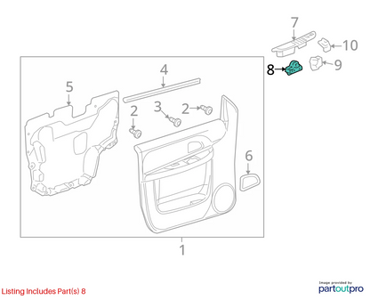 2005-2007 BUICK TERRAZA FRONT RIGHT SIDE DOOR WINDOW CONTROL SWITCH 22626532 OEM