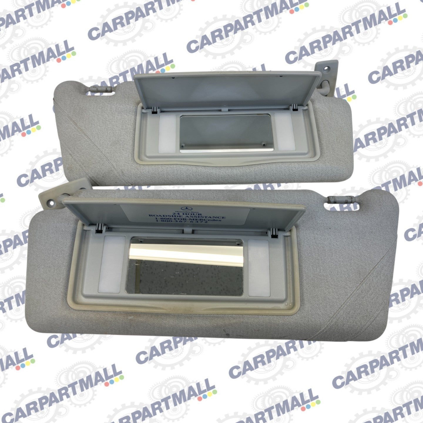 1998-2002 Mercedes-Benz E430 Left & Right Sunvisor Sun Visor Shade Pair Set OEM