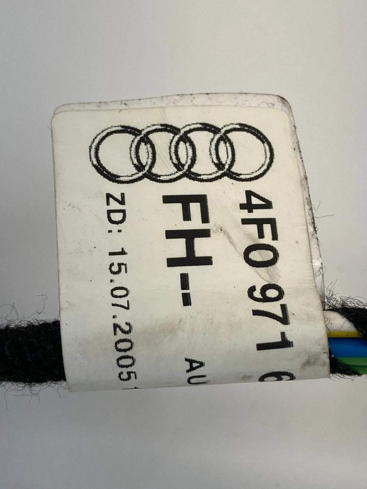 05-11 AUDI A6 QUATTRO REAR RIGHT DOOR WINDOW MOTOR WIRING HARNESS 4F0-971-687