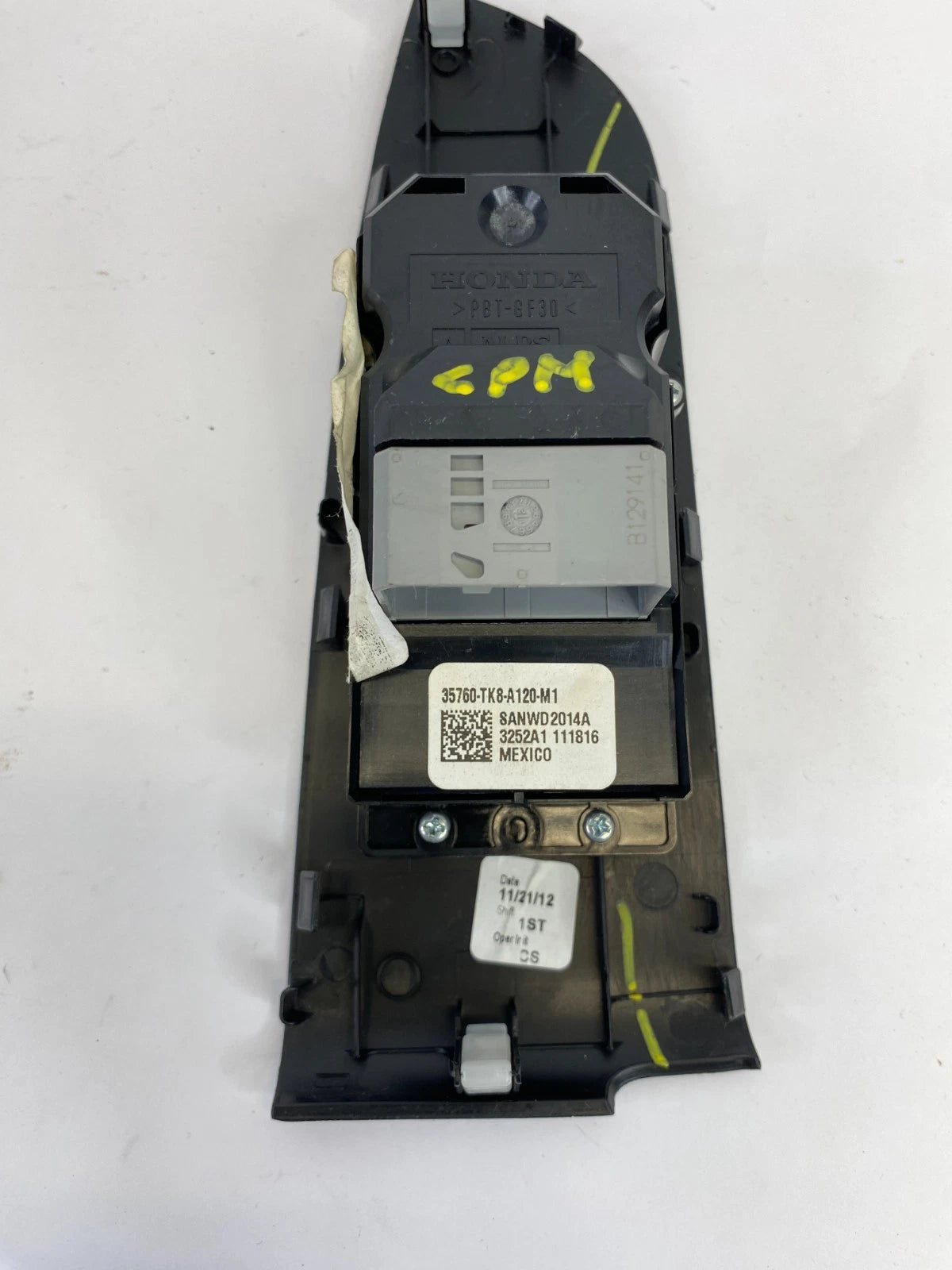 2011-2017 HONDA ODYSSEY FRONT RIGHT DOOR POWER WINDOW CONTROL SWITCH BEZEL