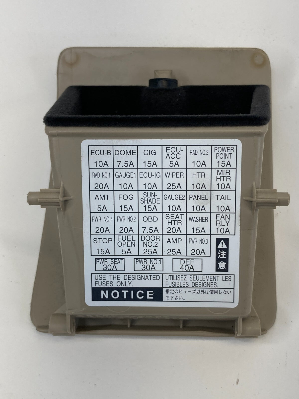 2002 2003 Lexus ES300 04-06 ES330 Dash Coin Pocket Storage Fusebox Cap Access