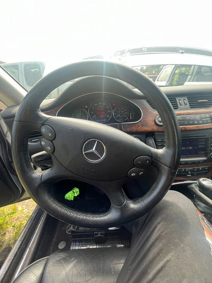 2006-2009 MERCEDES W219 CLS500 CLS550 STEERING WHEEL 4 SPOKE BLACK 2194601603