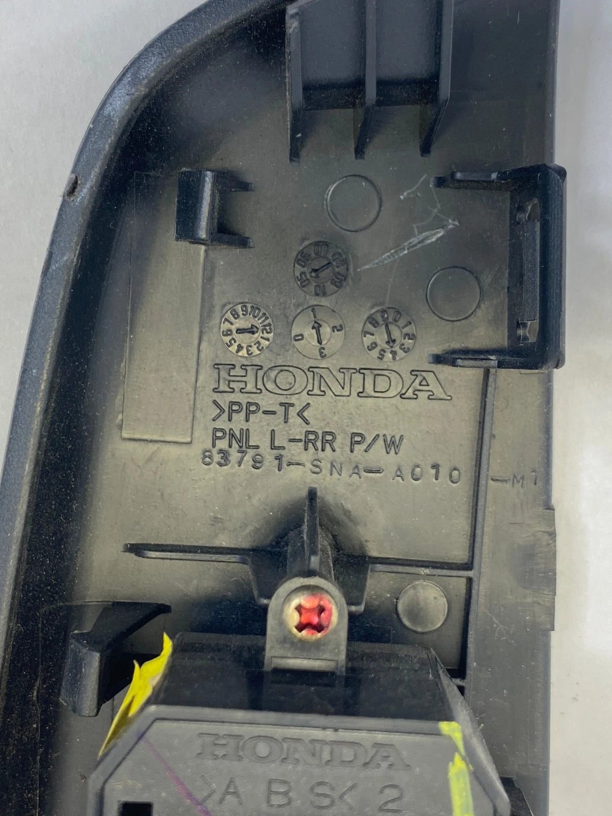 2006-2011 HONDA CIVIC WINDOW SWITCH ARMREST REAR LEFT OEM FACTORY 83791-SNA-A010