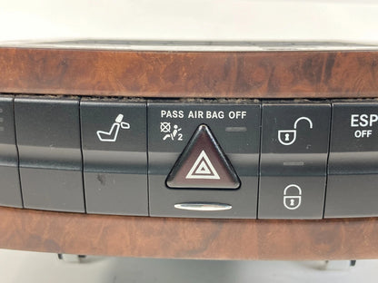 2006-2011 MERCEDES CLS500 HAZARD SEAT CONTROL SWITCH PANEL UNIT 2196800552 OEM
