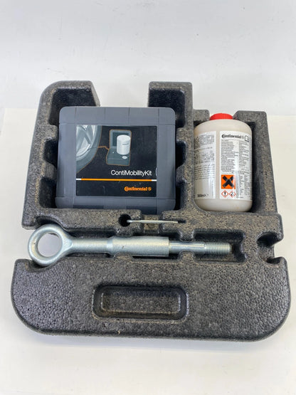 11-18 VOLVO S60 TIRE REPAIR KIT AIR COMPRESSOR PUMP / TOW HOOK SET OEM