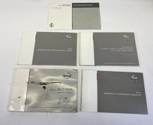 2012 NISSAN ALTIMA OWNERS MANUAL & WARRANTY INFORMATION SET KIT W/ CASE OEM