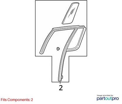 02-05 FORD EXPLORER REAR RIGHT BACK PASSENGER DOOR VENT WINDOW GLASS DV09874YPY