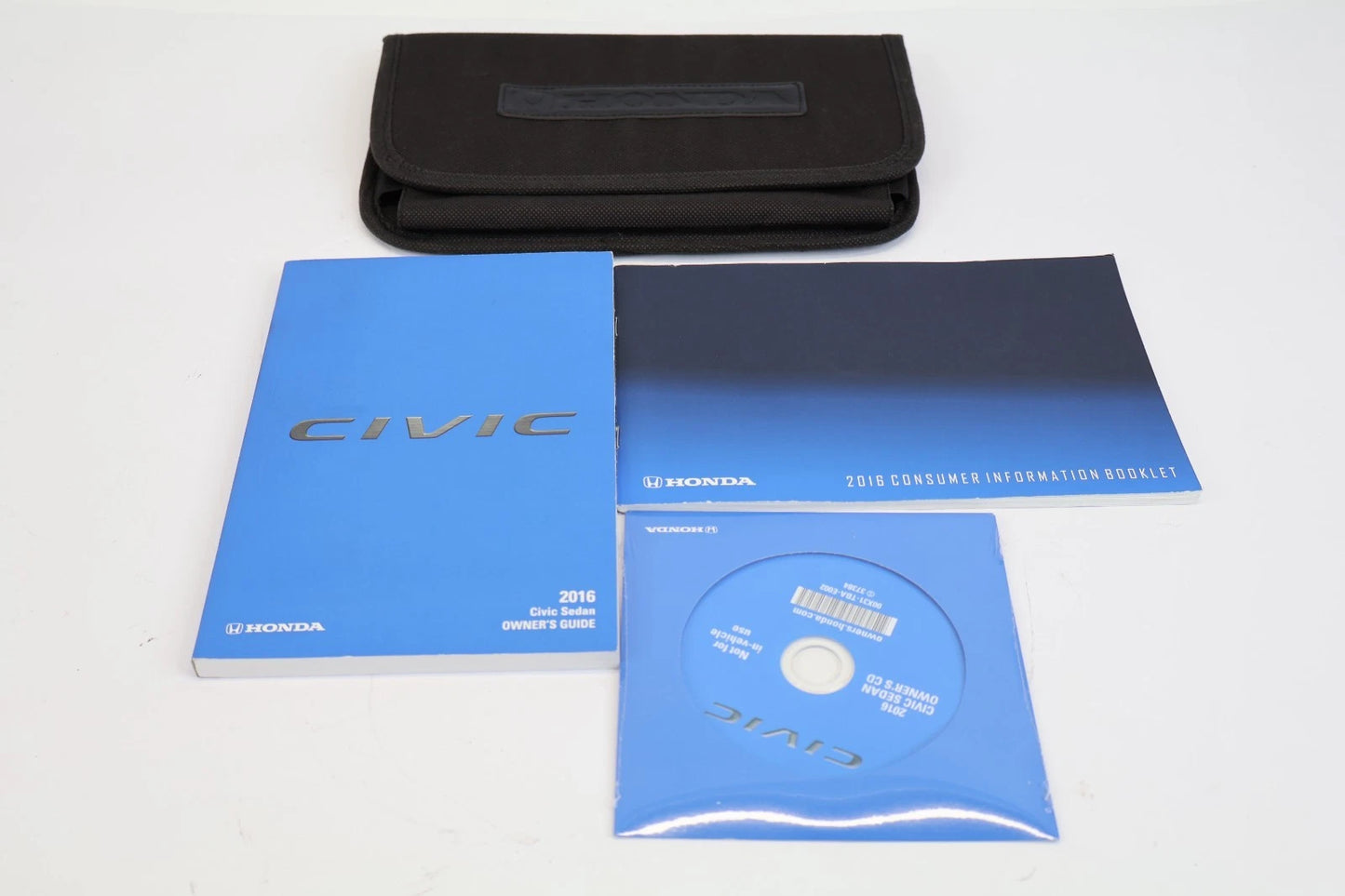 2016 HONDA CIVIC SEDAN OWNER'S MANUAL REFERENCE GUIDE INFORMATION W/ CASE OEM