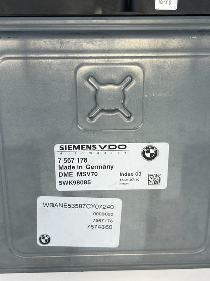 2006 2007 BMW 525i 3.0L Engine Computer Control Module ECM ECU PCM 7567178