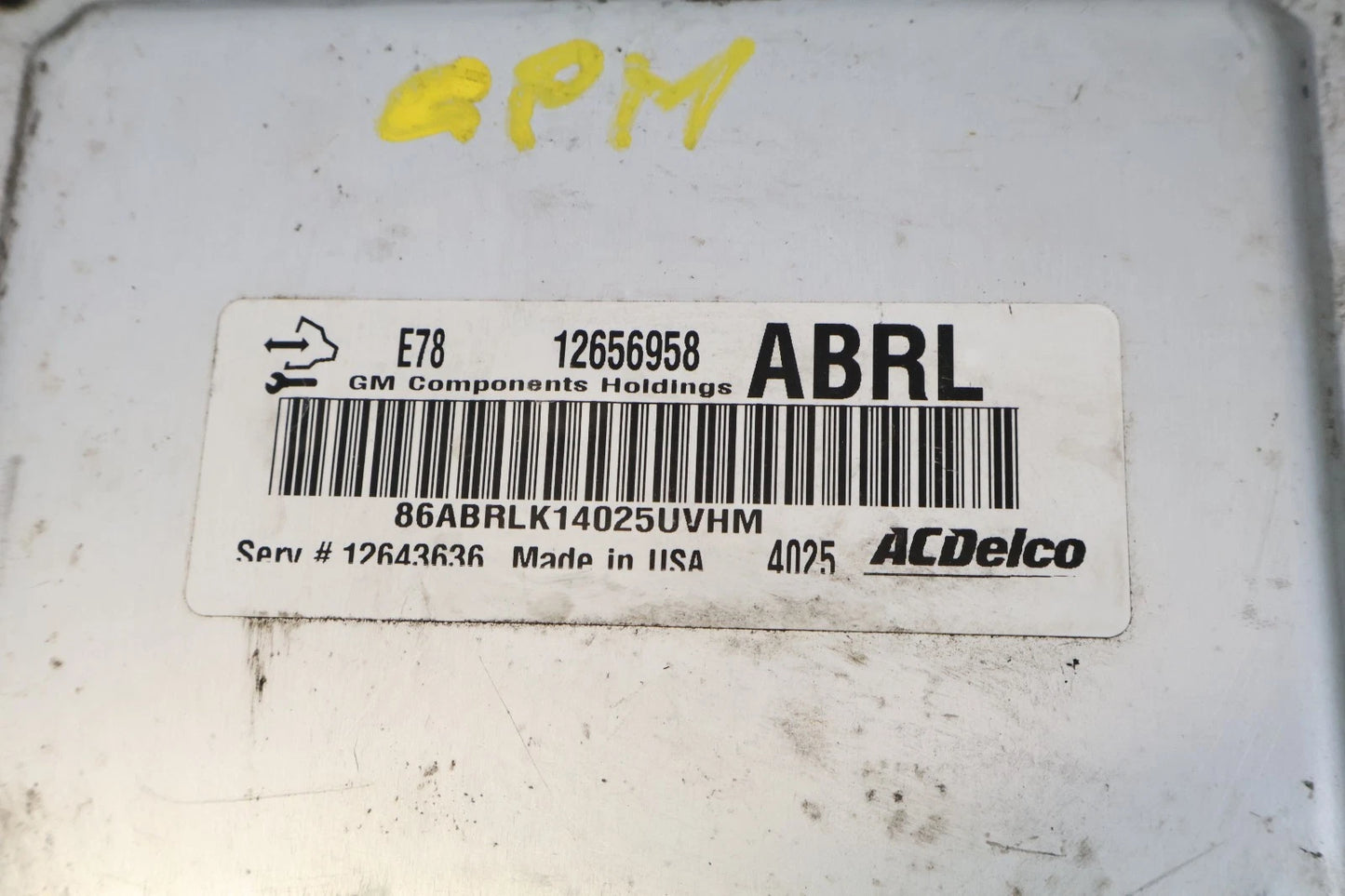 2012-2014 CHEVROLET SONIC 1.8L ENGINE COMPUTER CONTROL MODULE ECM ECU 12656958