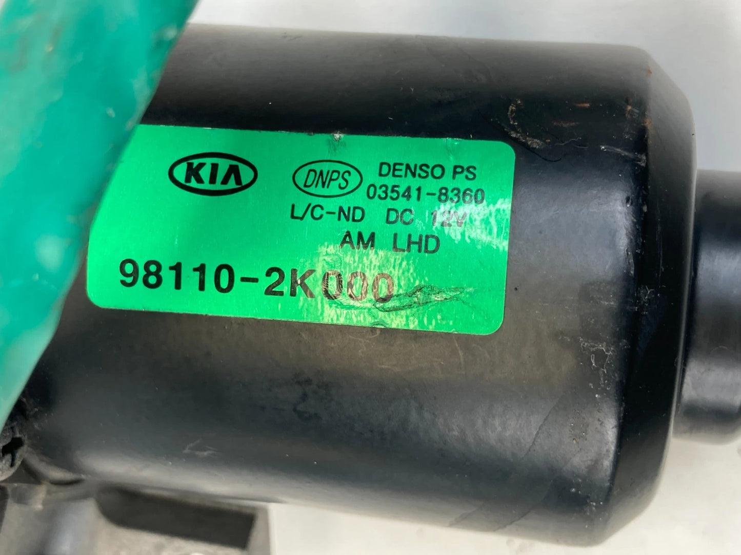 2010-2013 KIA SOUL BASE WAGON 1.6L FRONT WINDSHIELD WIPER MOTOR 98110-2K000 OEM