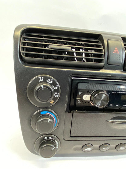 01-05 HONDA CIVIC CENTER DASH RADIO BEZEL CLIMATE CONTROL AC & STEREO UNIT OEM