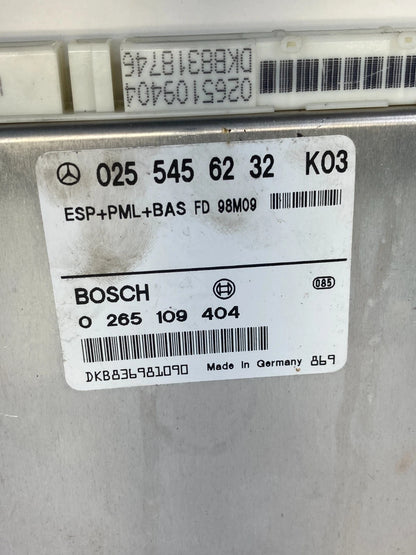 1998-2002 MERCEDES-BENZ E430 ABS ANTI LOCK BRAKE CONTROL MODULE 025-545-62-32