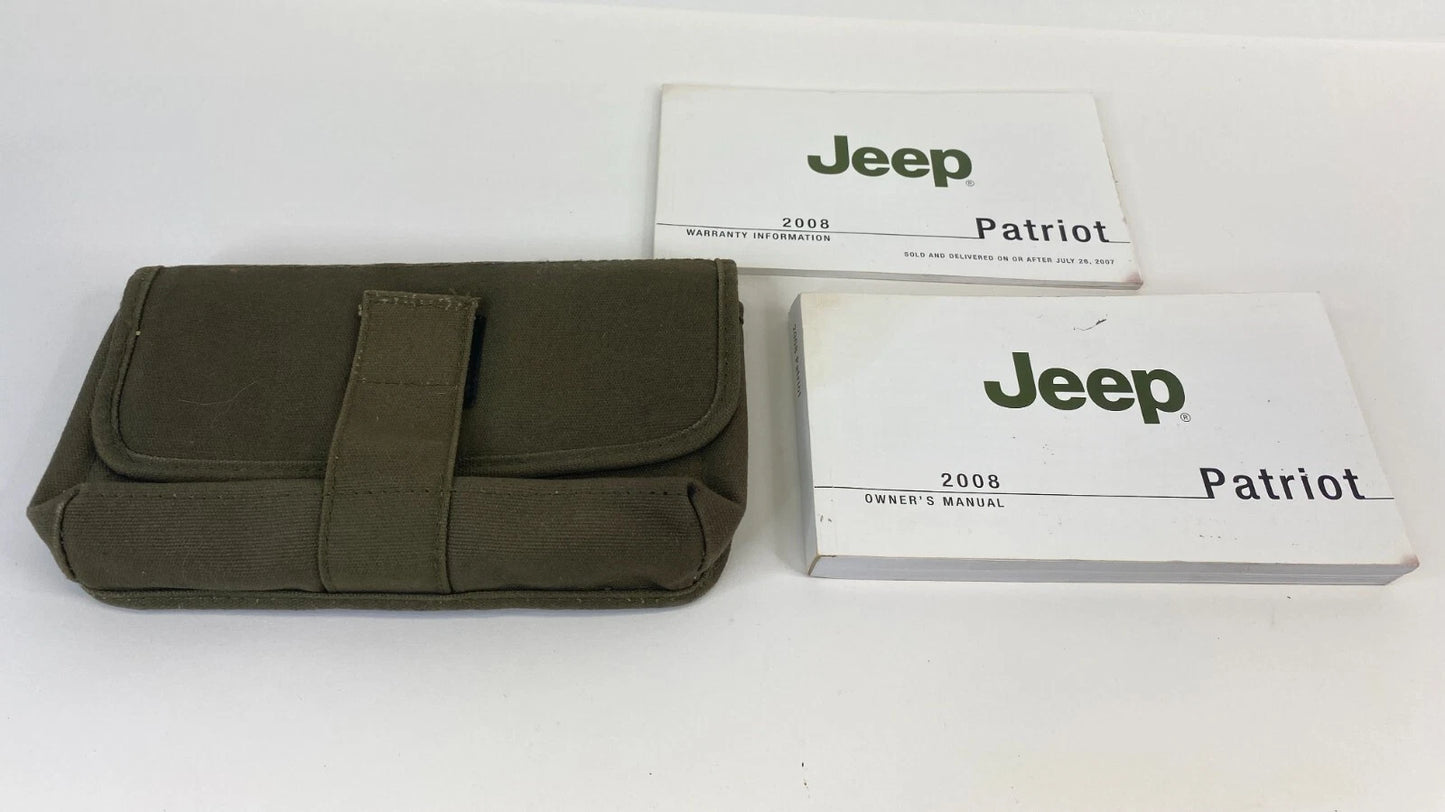 2008 JEEP PATRIOT OWNERS MANUAL GUIDE WARRANTY INFORMATION BOOK W/ CASE OEM