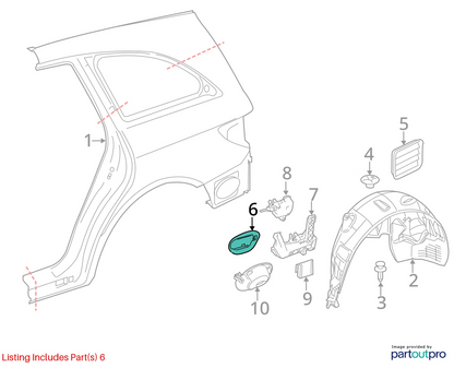 2006-2013 MERCEDES W251 R350 R550 FUEL FILLER GAS LID CAP COVER A2517570106