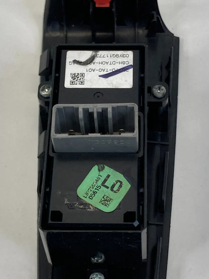 08-12 Honda Accord Rear Left Side Door Power Window Switch W/ Bezel 35770TA0A01