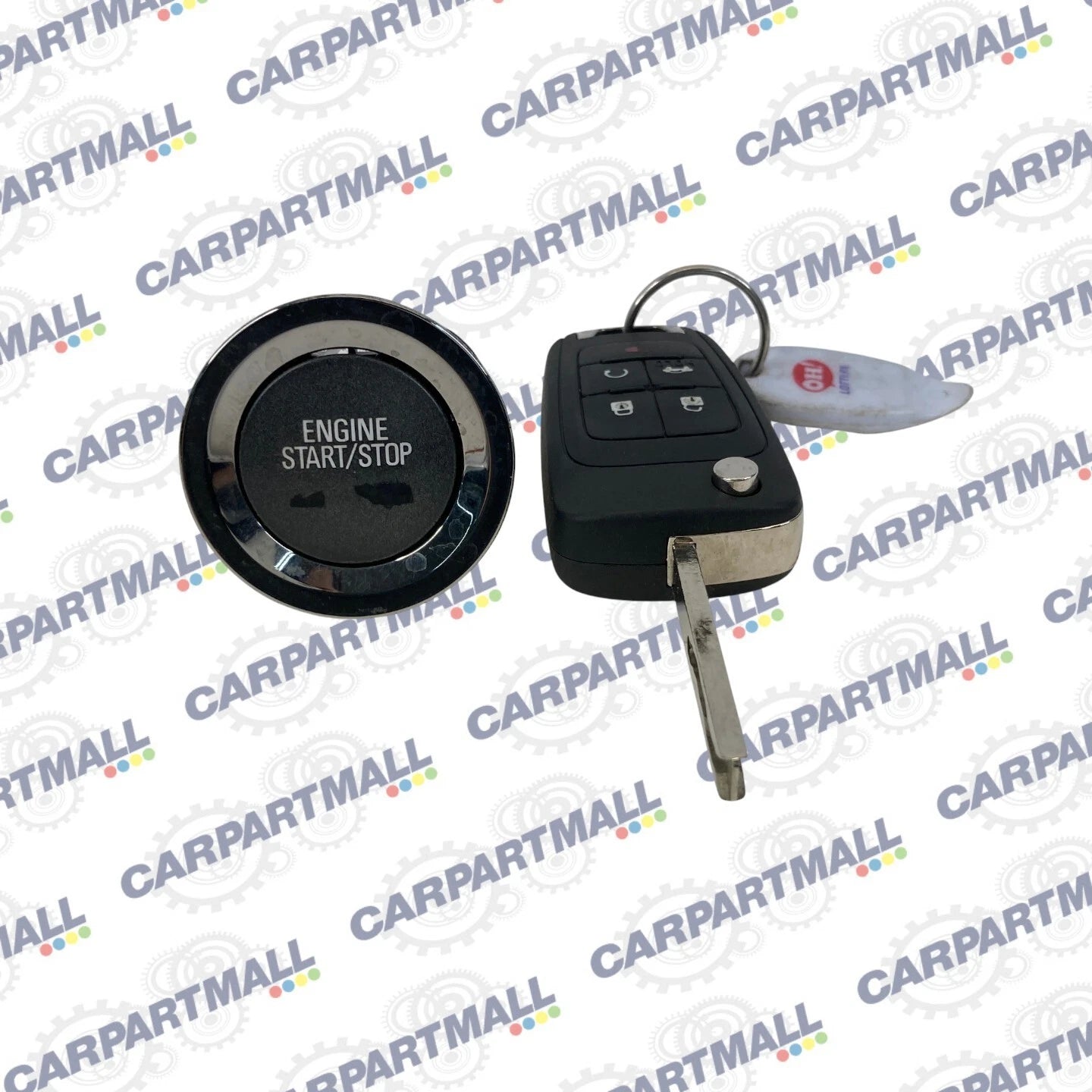 10-16 BUICK LACROSSE IGNITION POWER START PUSH CONTROL SWITCH W KEY 20911637 OEM
