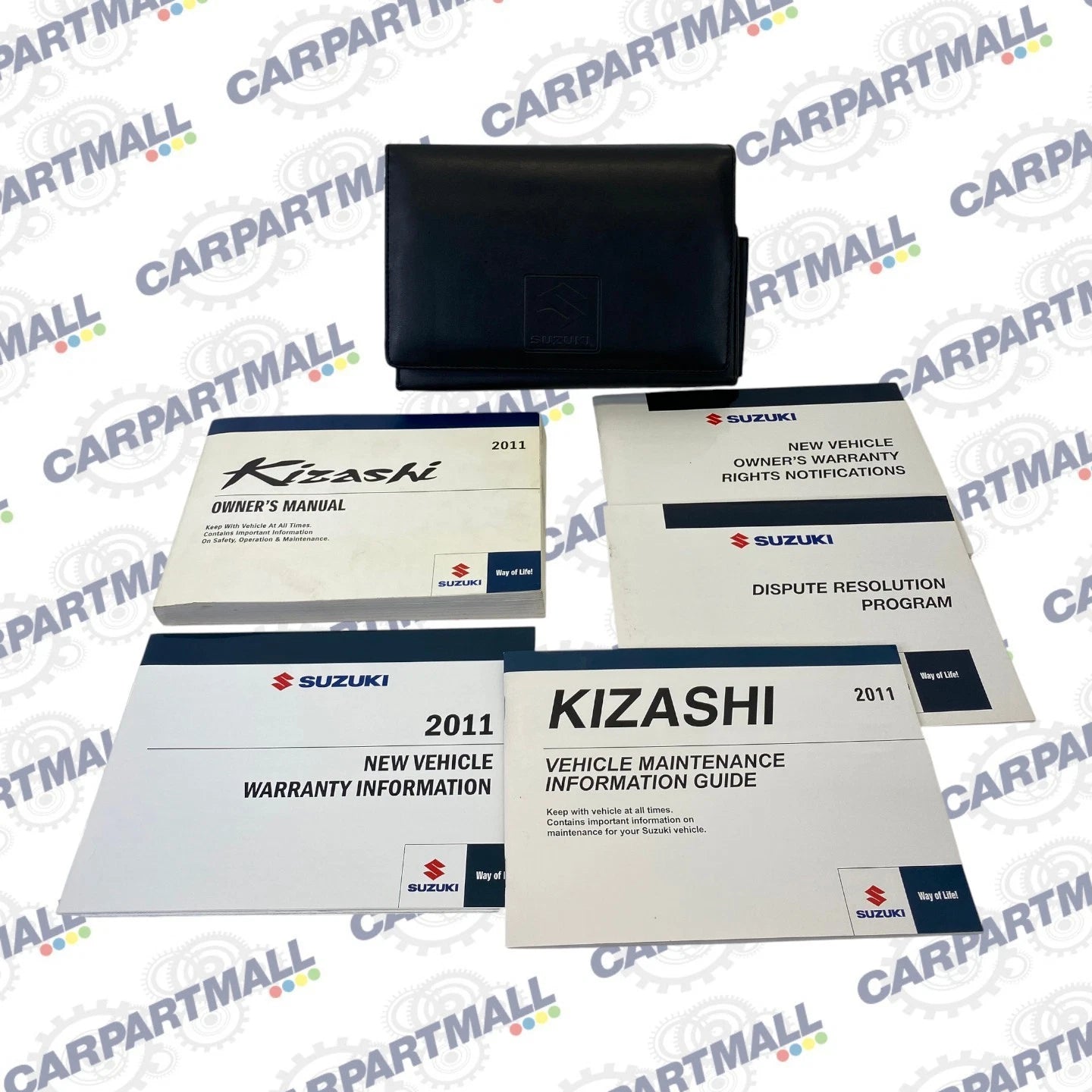 2011 SUZUKI KIZASHI OWNERS MANUAL SET W/ LEATHER CASE WARRANTY MAINTENANCE OEM