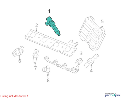 2007-2011 CADILLAC DTS 4.6L V8 IGNITION COIL ASSEMBLY 12597745 OEM