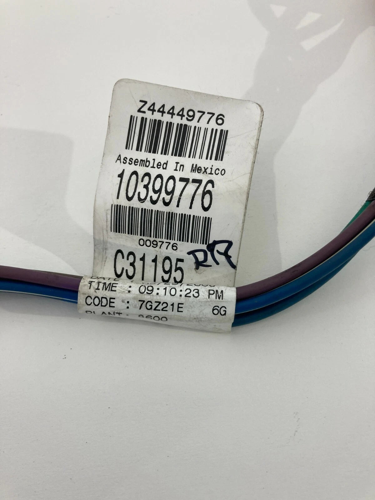07-09 AURA 08-12 MALIBU REAR RIGHT DOOR WINDOW SWITCH WIRING HARNESS 10399776