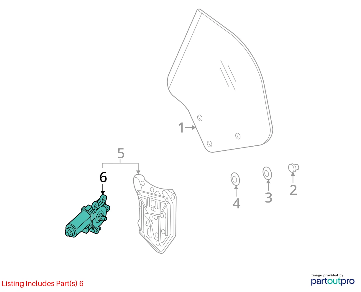 03-11 SAAB 9-3 CONVERTIBLE REAR RIGHT BACK SIDE DOOR WINDOW MOTOR 12788806 OEM