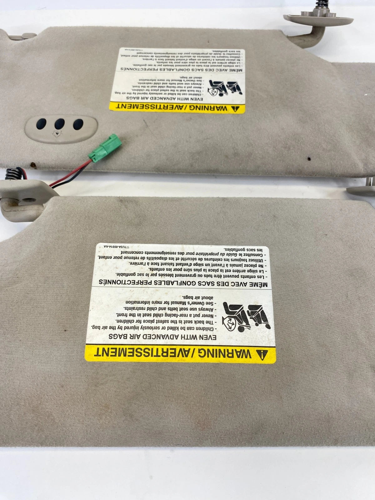 2007-2010 Ford Edge Left & Right Sunvisor Sun Visor SET w Garage Door Opener