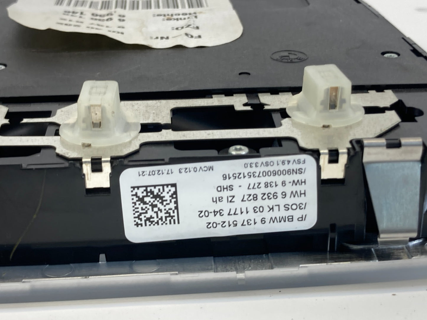 2007 2008 BMW 328xi Roof Overhead Console Dome Map Light Lamp w/ Sunroof Switch