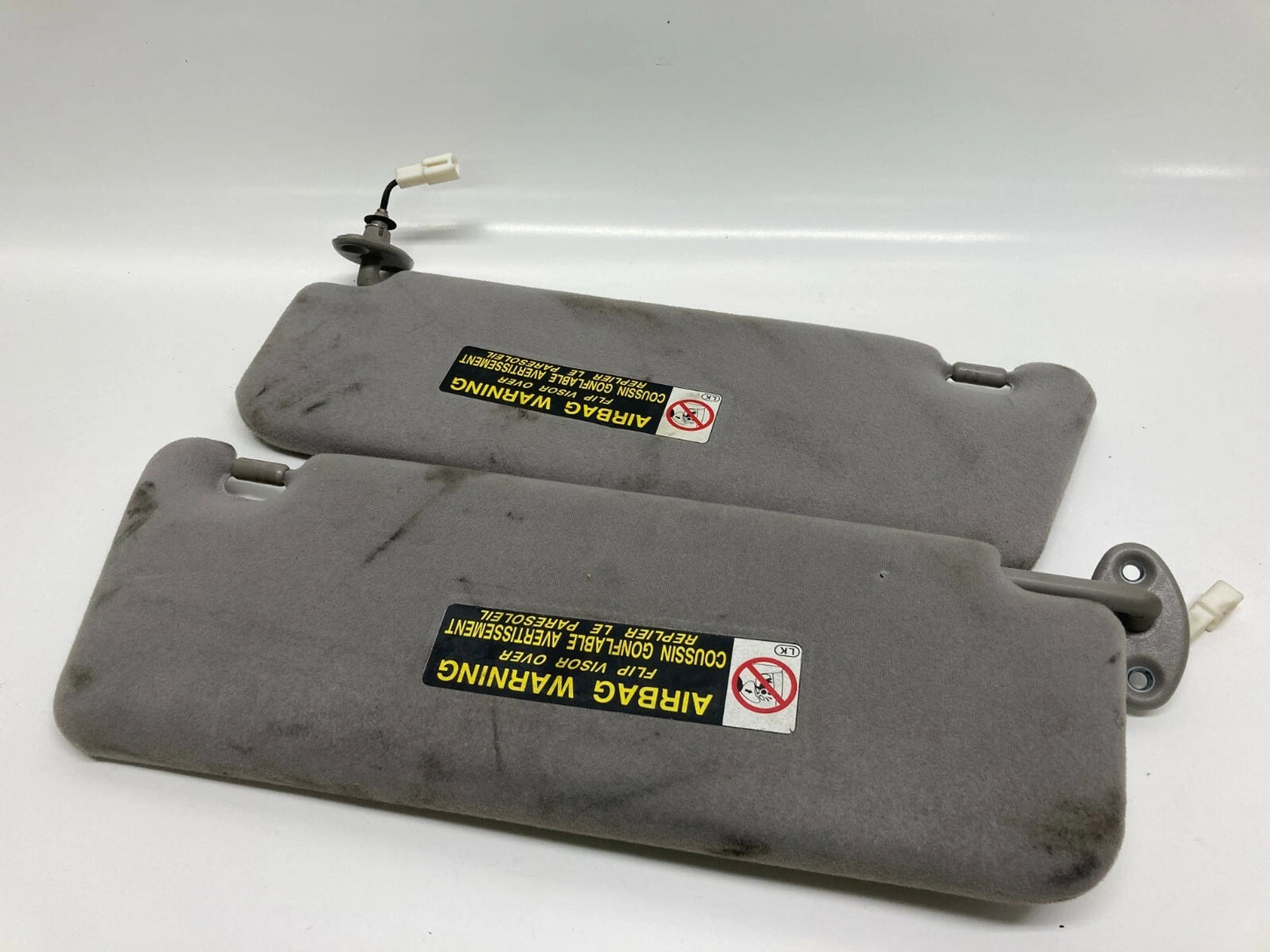 2002 2003 LEXUS ES300 SUNVISOR SUN VISOR SET DRIVER & PASSENGER LEFT RIGHT GRAY