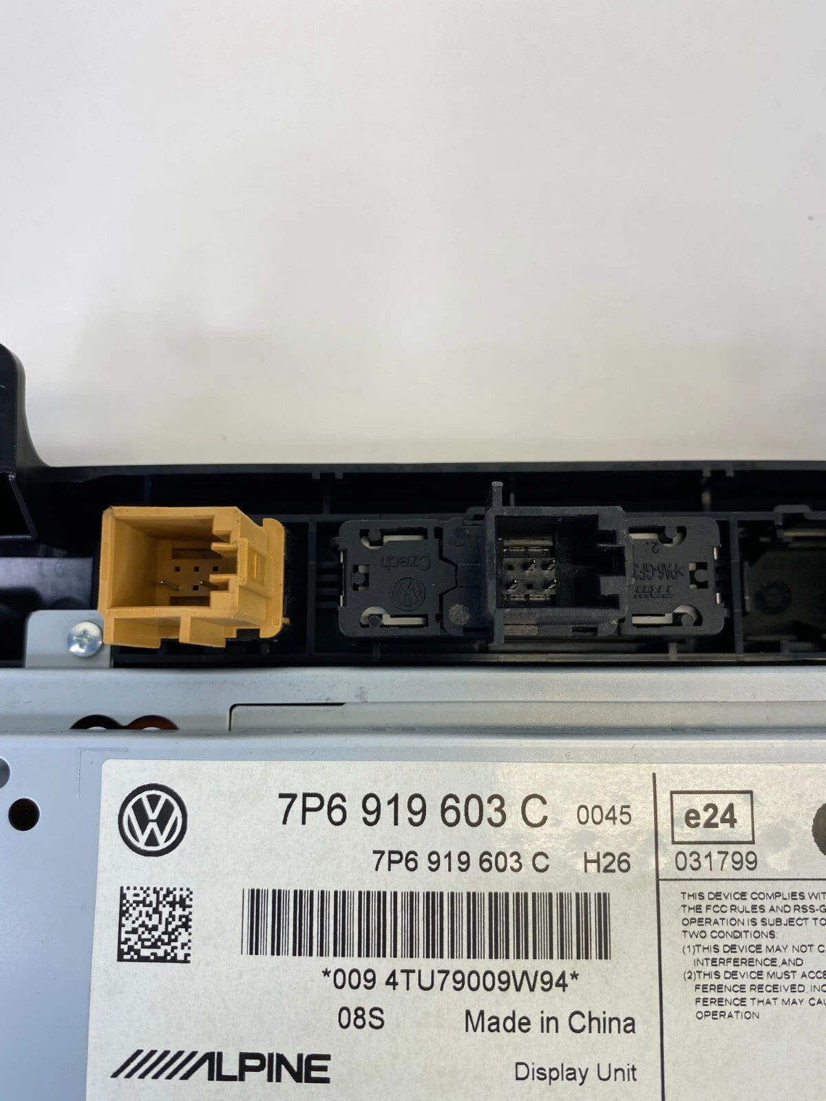 2011-2015 VOLKSWAGEN TOUAREG NAVIGATION DISPLAY RADIO TOUCHSCREEN 7P6-919603 OEM