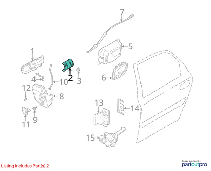 2001-2009 VOLVO S60 REAR RIGHT SIDE EXTERIOR DOOR HANDLE ASSEMBLY 9159640 OEM