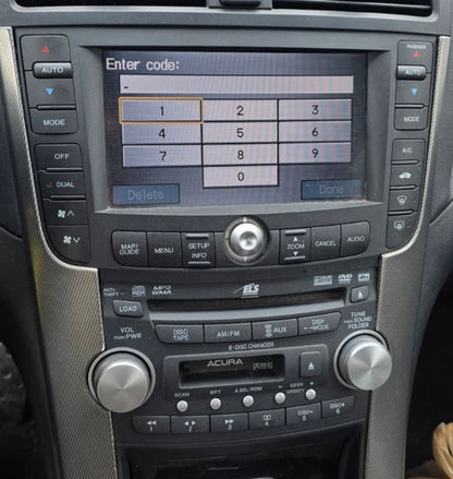 2007 2008 ACURA TL TYPE-S NAVIGATION SCREEN DISPLAY RADIO CLIMATE 39050-SEP-A6