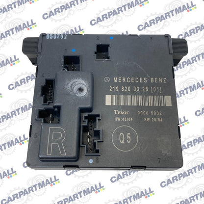 2006 Mercedes-Benz CLS500 Rear Right Side Door Control Module Unit 219-820-03-26