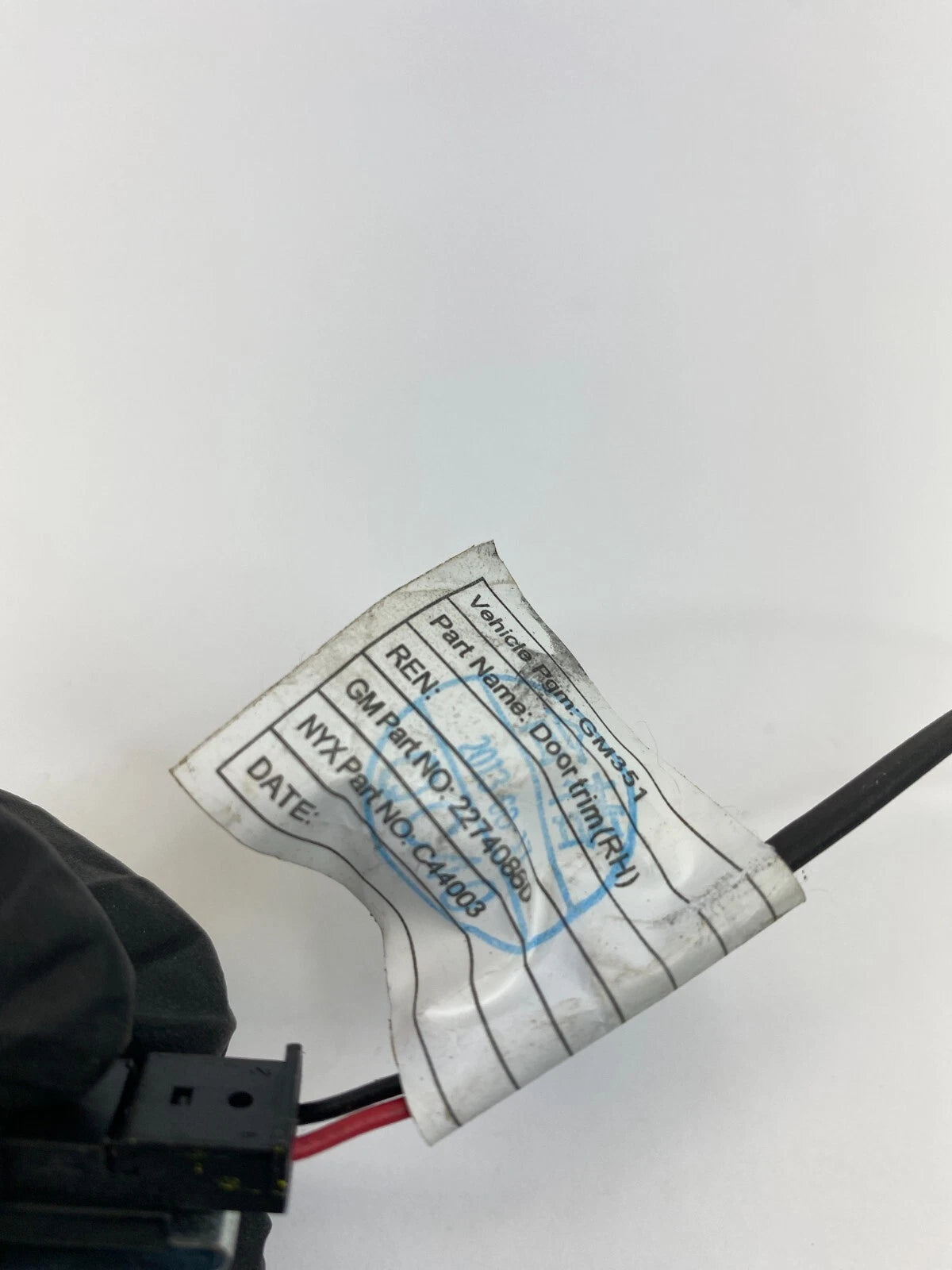 2013-2015 CHEVROLET MALIBU FRONT RIGHT DOOR LAMP WIRING HARNESS CABLE 22740860