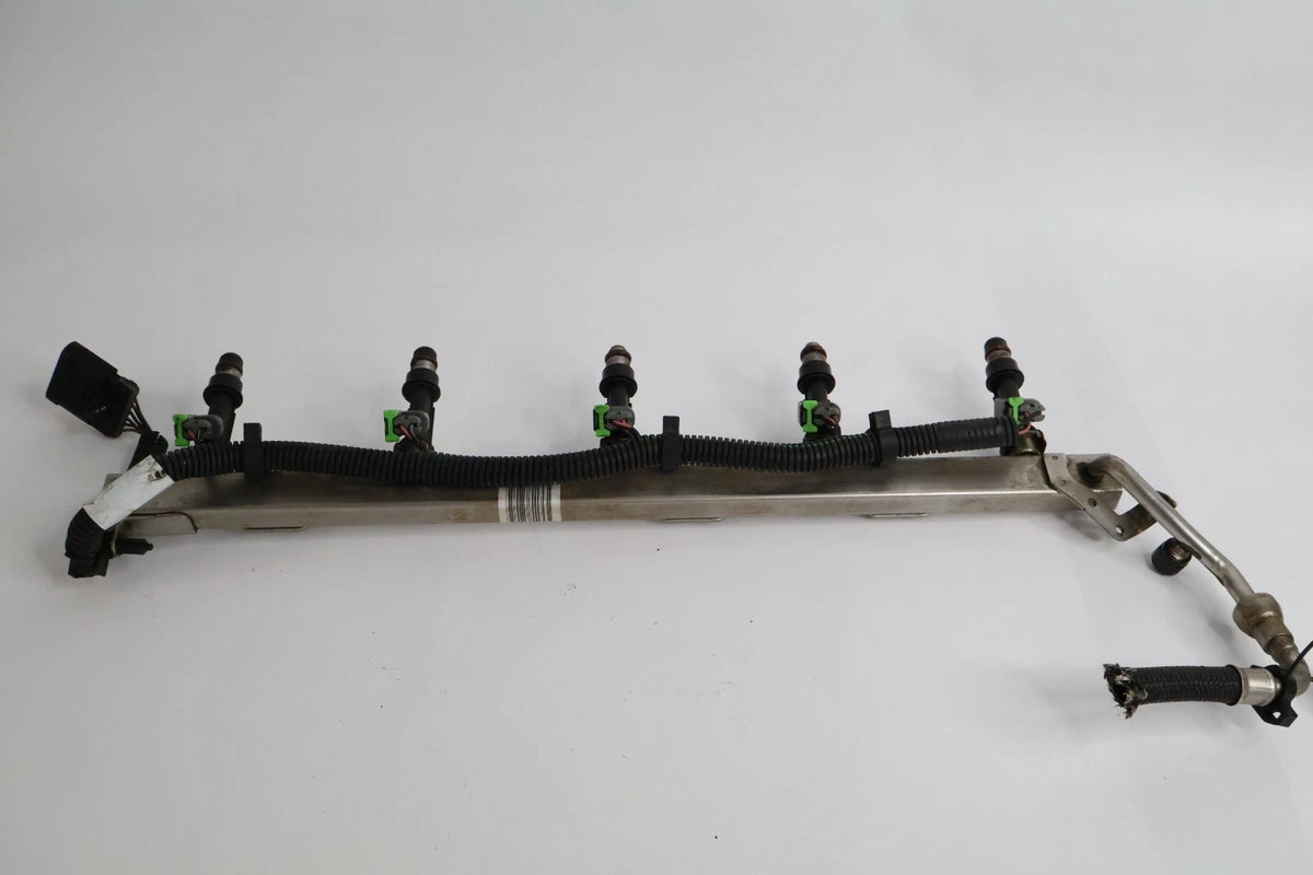 2006-2010 HUMMER H3 3.7L L5 A/T ENGINE FUEL RAIL W/ 5 FUEL INJECTORS HARNESS OEM