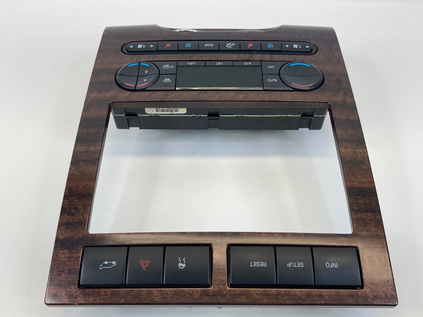 07-14 FORD EXPEDITION AUDIO AC CLIMATE CONTROL SWITCH PANEL & RADIO BEZEL OEM