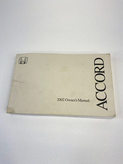 2002 Honda Accord Sedan Owners Manual Handbook Guide OEM