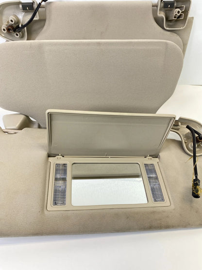 2003-2006 LINCOLN NAVIGATOR DUAL SUN VISOR PAIR SET LH RH TAN BEIGE OEM FACTORY