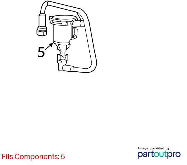 08-16 CHRYSLER TOWN & COUNTRY VACUUM PURGE SOLENOID FUEL VALVE VAPOR CANISTER